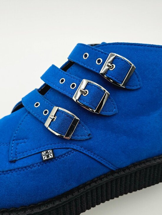 T.U.K. A9616 Electric Blue Vegan Suede High Pointed Creeper Shoes Unisex M11 W13 main image 10